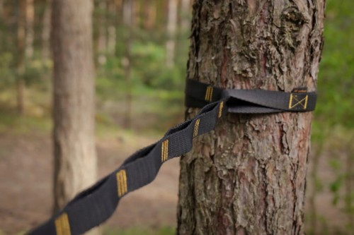 Taśmy do mocowania hamaka TigerWood Spider Link - Black