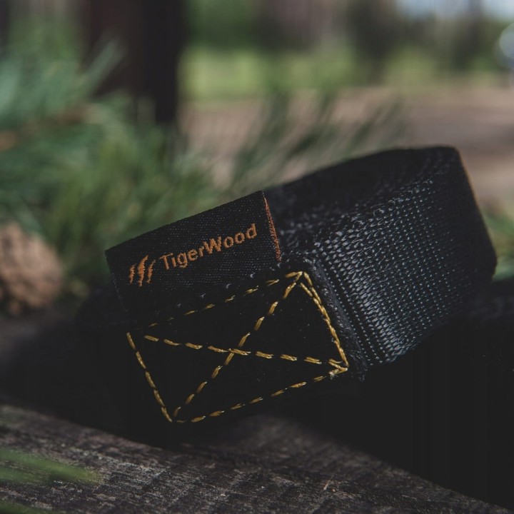 Taśmy do mocowania hamaka TigerWood - Black 25x2000