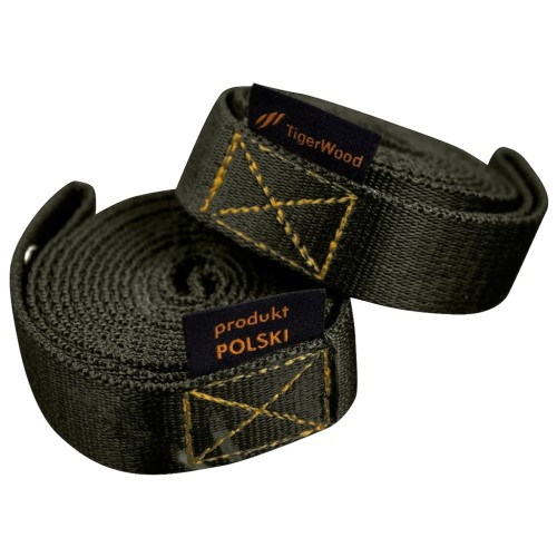 Taśmy do mocowania hamaka TigerWood - Olive 25x2000