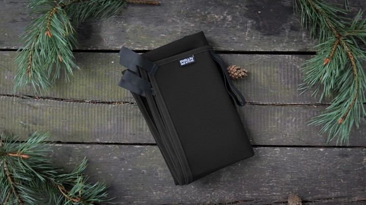 Uniwersalna Płachta Outdoorowa Piran Pocket Black 115×70 cm