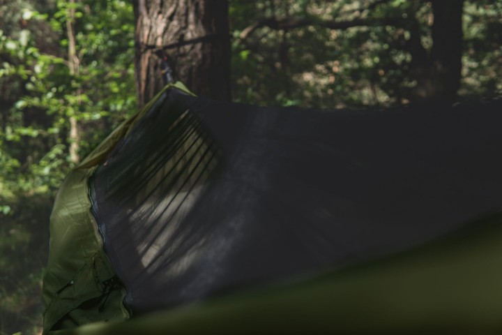 Hamak Lekki TigerWood Ważka V2 z Moskitierą Khaki Single Zip