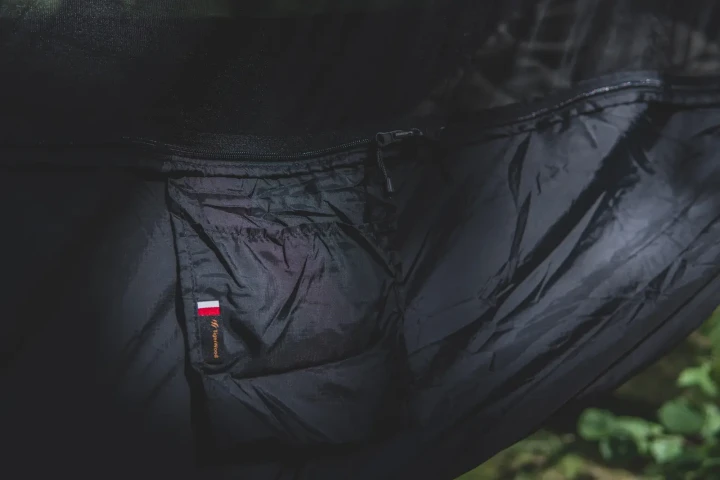 Hamak Lekki Ważka V2 z Moskitierą Czarny Long 350 cm Single Zip