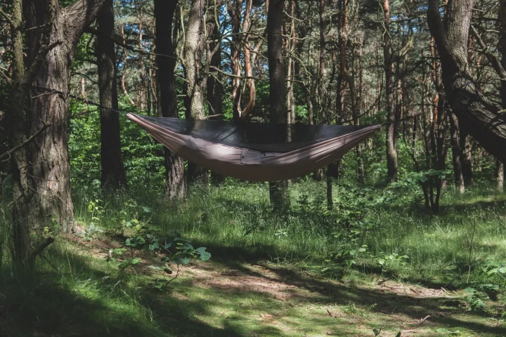 Hamak Lekki Ważka V2 z Moskitierą Pustynny Long 350 cm Single Zip