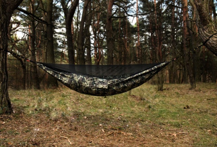 Hamak TigerWood Ważka V2 Camo z Moskitierą Long 350 cm Single Zip