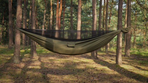 Hamak Obozowy TigerWood Niedźwiedź Olive Double Zip