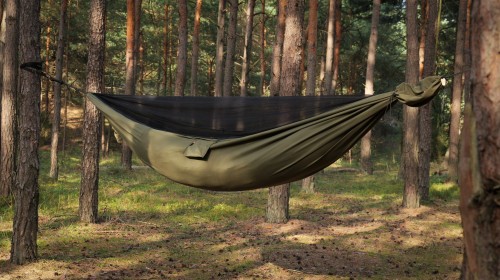 Hamak Obozowy TigerWood Niedźwiedź Olive Double Zip