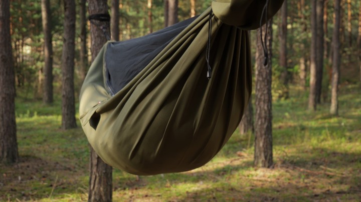 Hamak Obozowy TigerWood Niedźwiedź z Moskitierą Olive Long 350 cm