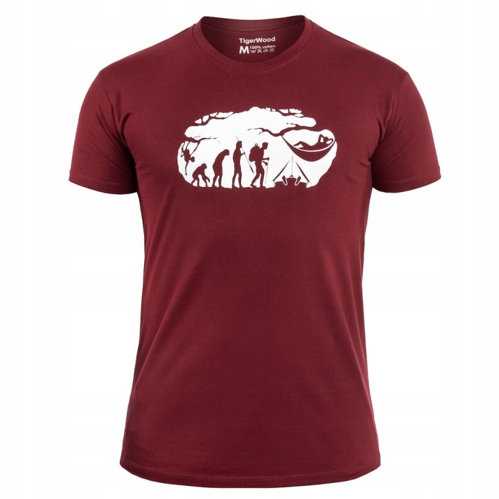 Koszulka T-shirt TigerWood Bushcraft Evolution Bordowa