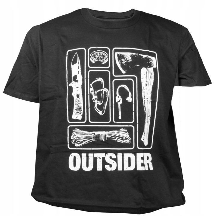 Koszulka Męska T-shirt TigerWood Outsider Czarna
