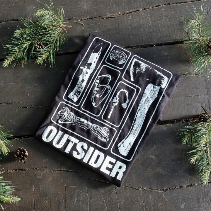 Koszulka Męska T-shirt TigerWood Outsider Czarna