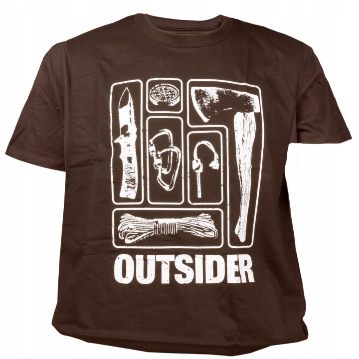 Koszulka Męska T-shirt TigerWood Outsider Brązowa