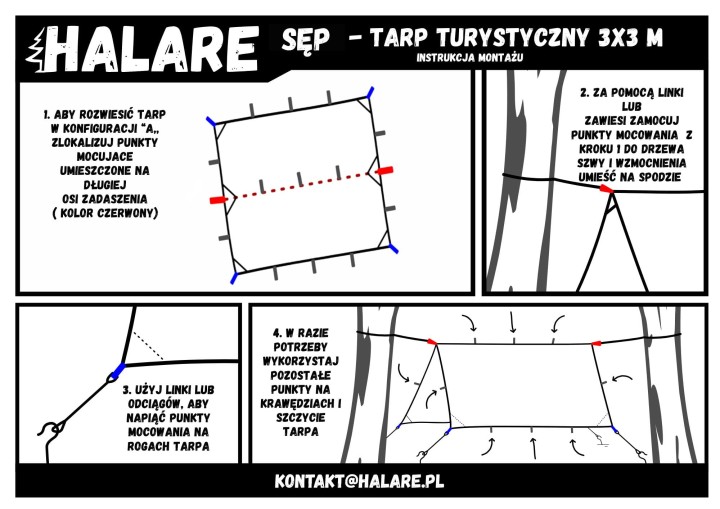 Tarp Halare Sęp Olive 3x3m