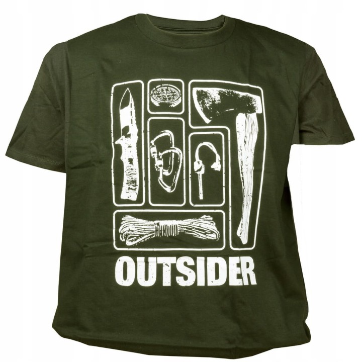 Koszulka Męska T-shirt TigerWood Outsider Zielona
