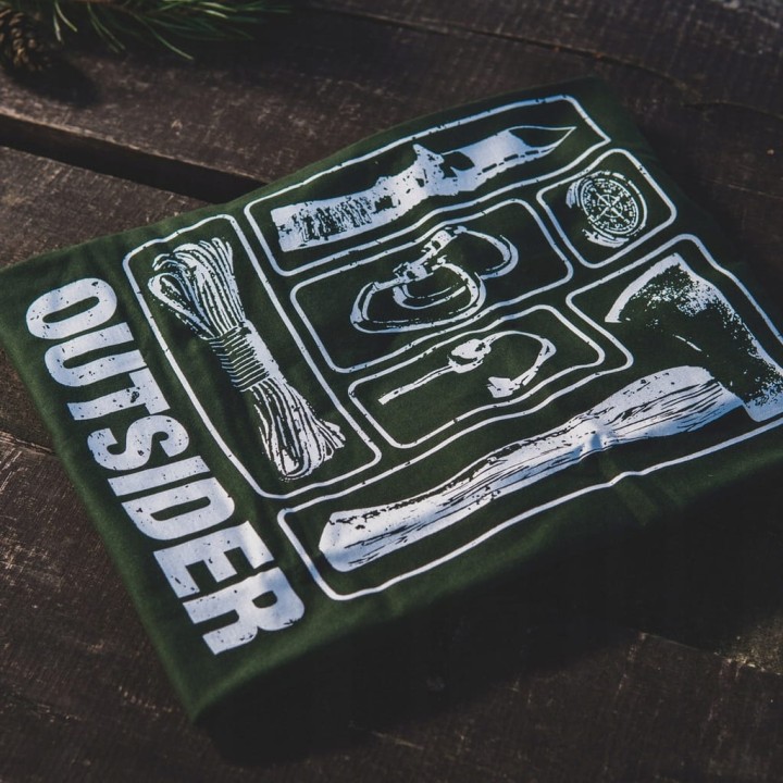 Koszulka Męska T-shirt TigerWood Outsider Zielona