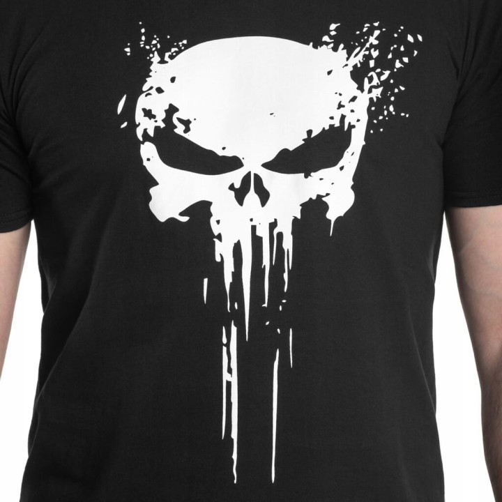 Koszulka Męska T-shirt TigerWood Punisher Czarna