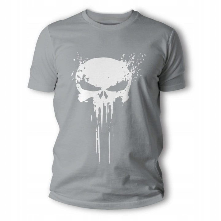 Koszulka Męska T-shirt TigerWood Punisher Szara