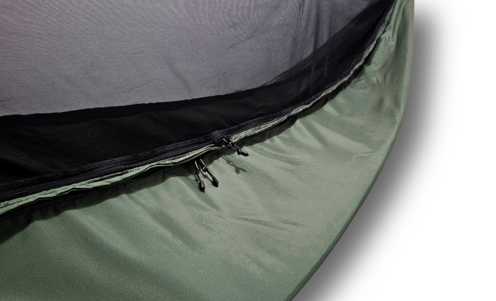 Hamak z Moskitierą Halare Tarpan Olive Double Bottom z kieszenią na materac lub karimatę