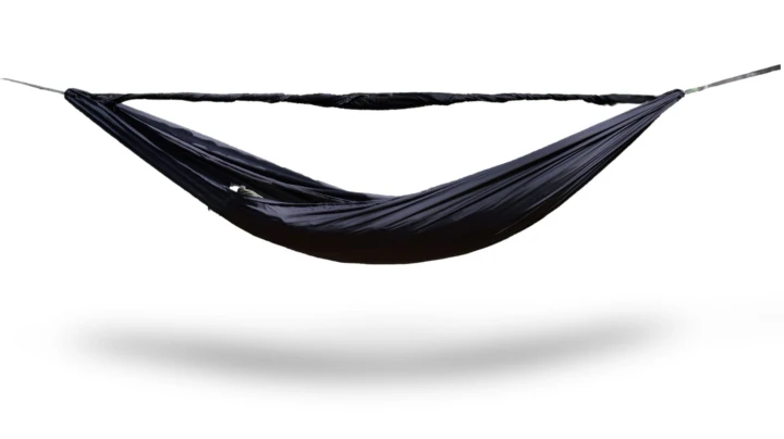 Hamak z Moskitierą Halare Tarpan Black Double Bottom z kieszenią na materac lub karimatę