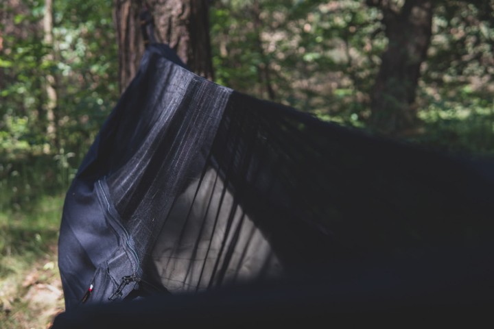 Hamak Obozowy TigerWood Niedźwiedź z Moskitierą Czarny Long 350 cm