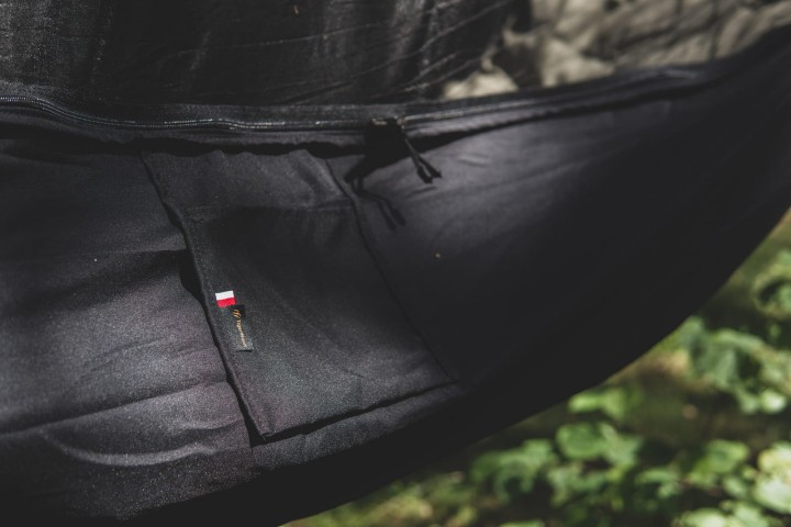 Hamak Obozowy TigerWood Niedźwiedź z Moskitierą Czarny Long 350 cm