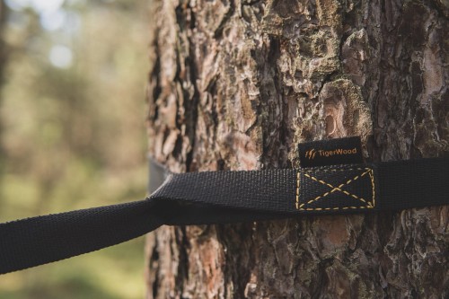 Taśmy do mocowania hamaka TigerWood - Black 25x3000