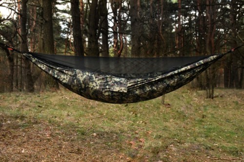 Hamak TigerWood Lekki Ważka V2 Camo – z Moskitierą Single Zip