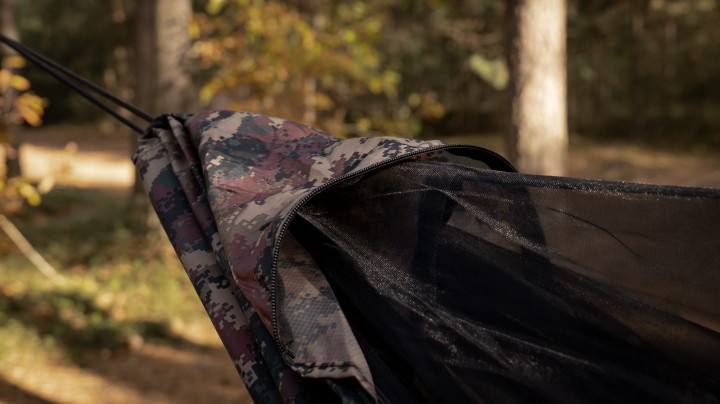 Hamak TigerWood Ważka V2 Camo z Moskitierą Long 350 cm Pocket