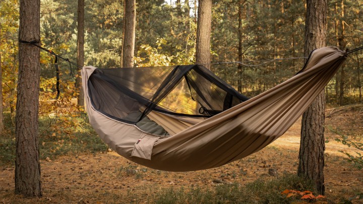 Hamak TigerWood Ważka V2 Pustynny z Moskitierą Pocket