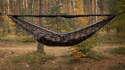 Hamak TigerWood Ważka V2 Camo z Moskitierą Long 350 cm Double Zip