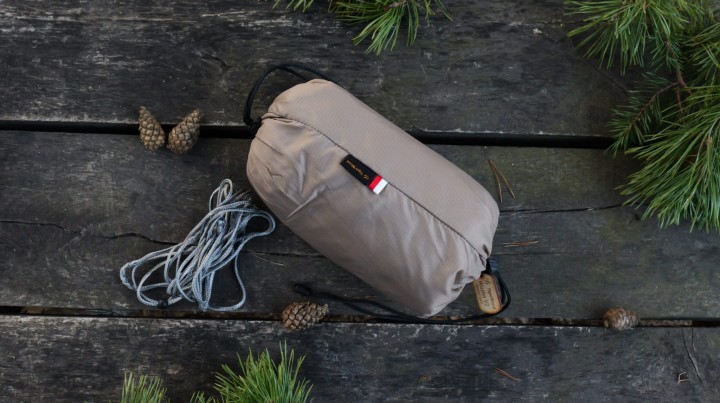 Hamak TigerWood Ważka V2 Pustynny z Moskitierą Long 350 cm Double Zip