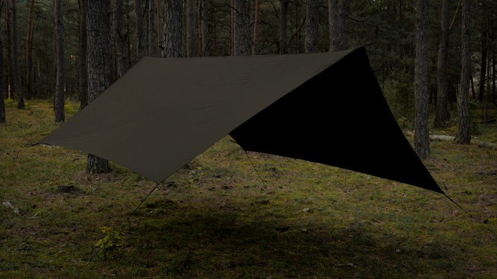 TigerWood T2 Tarp StingRay 3,6 x 2,8 - Dark Khaki/Black